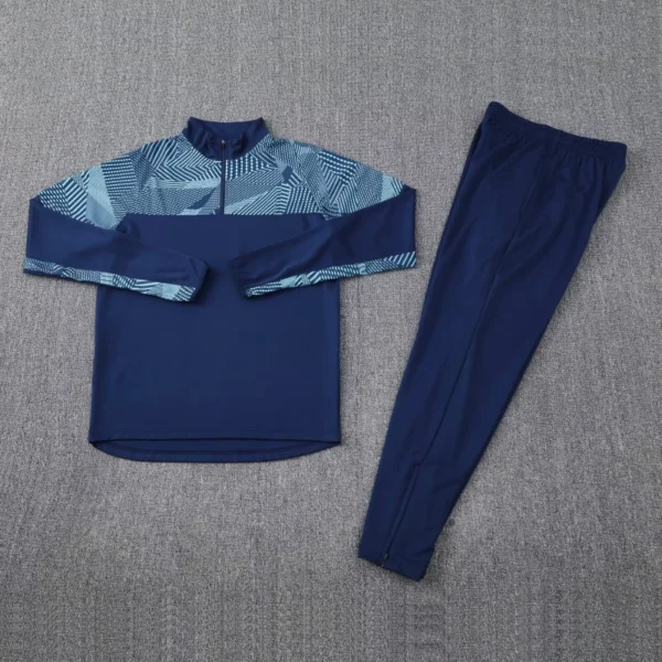 kf-A548effe58ec047fca71b7002780d3d3eO Soccer Tracksuits Training Suit For Men Half Zipper Jacket Men Games Jerseys Football Kit Tops And Trousers Can Customize Logo