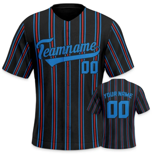 kf-S2ab788830f3546e5b11ee00797ae66feK Custom Baseball Jersey Black Blue Personalized Baseball Team Shirt Printed Name Number Baseball Fans Gift for Men Women Youth