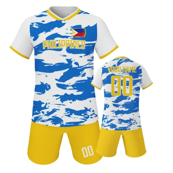 kf-S5ad1d6d5598348829ddad9cd97aa443ba Football Kit for Kids Custom Soccer Jersey Personalized Name Number Soccer Team Shirts Shorts Set Fans Gift