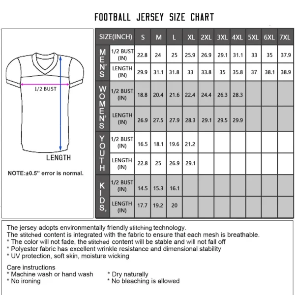 Custom American Football Jersey Orange Personalized Football Shirt with Printed Team Name Number Fans Gift for Men Women Youth