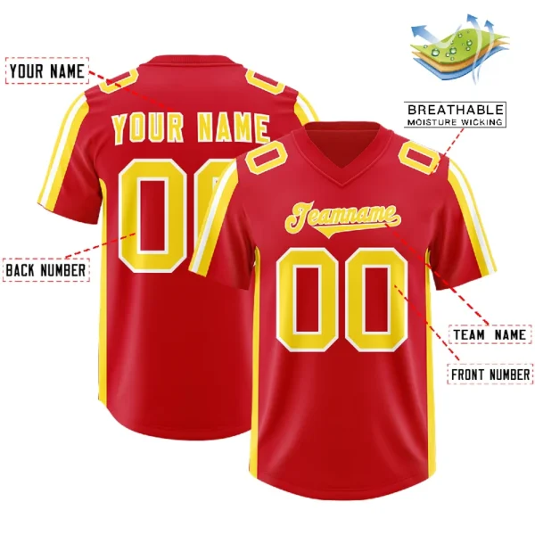 kf-S05940b218d6947f7bf201202e84873b5A Custom Football Jerseys Retro Athletic Rugby Uniform Printed American Wear for Adults Short Plain Mesh Polyester Practice
