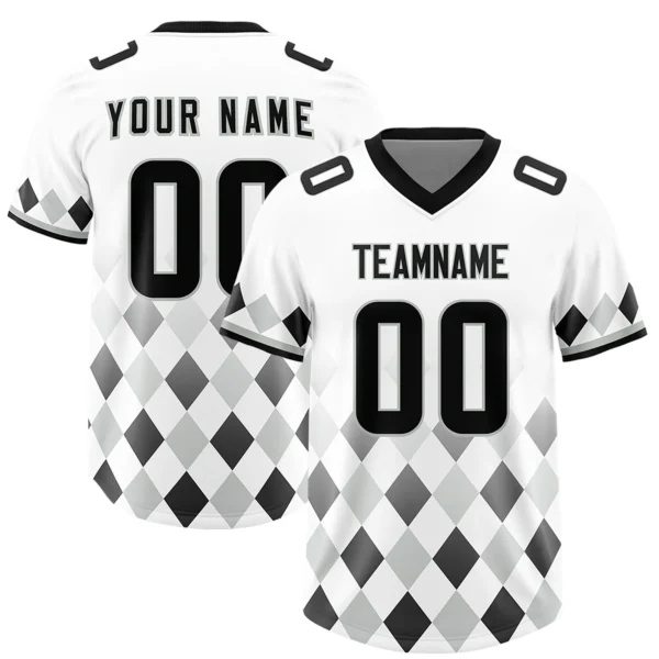 kf-S19970e156e0c41efae427d2220f9e313W Custom American Football Jersey Personalized Team Name Number Print Vintage Style Training Top