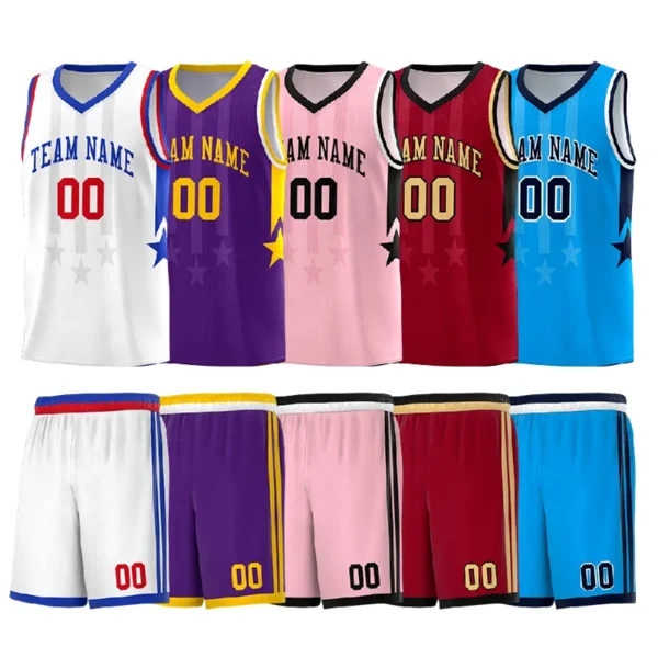 kf-S4ebb6f89b7484892847d14035e74538aC Custom Basketball Jerseys Team Jersey Set Basketball Uniforms Casual Sportswear Personalized Print Name Design