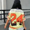 kf-Sd6c65d641e894f7687f11a491a4df553e Summer New Baseball Jerseys For Women Mesh Breathable Half Sleeve Top Casual V-neck Short Sleeve Tees Oversized Y2K Top